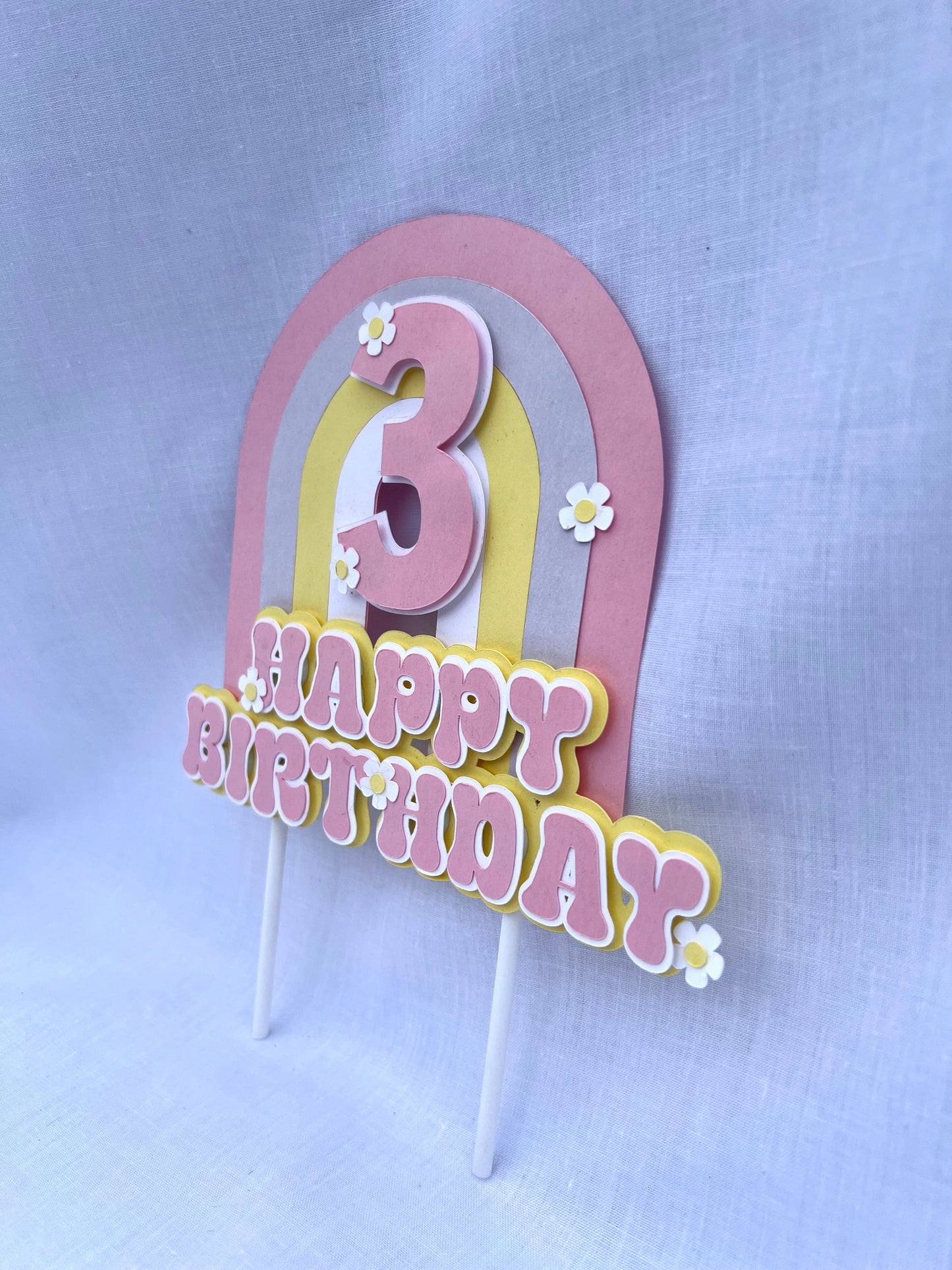 3D Card Stock Cake Toppers - Priced Upon Enquiry