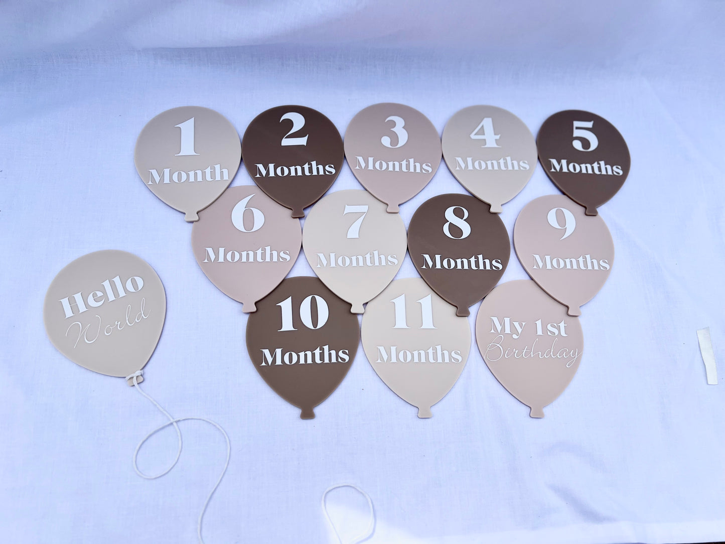 Acrylic Balloon Baby Milestone Plaques