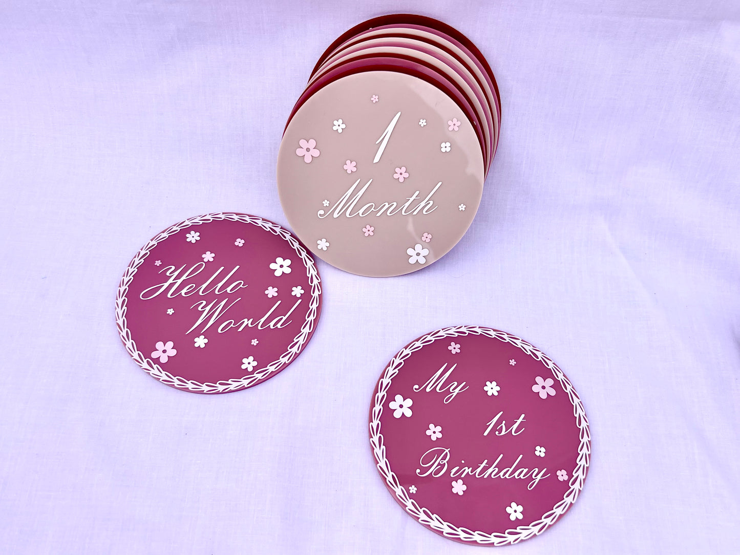 Daisy Baby Milestone Plaques