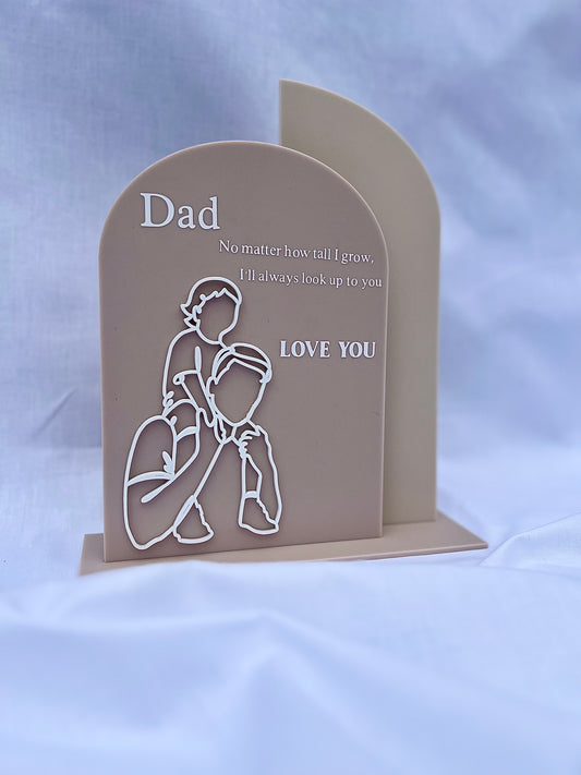 Fathers Day Double Arch Acrylic Plaque
