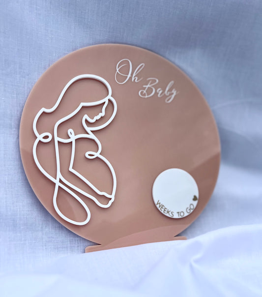Pregnancy Countdown Plaque