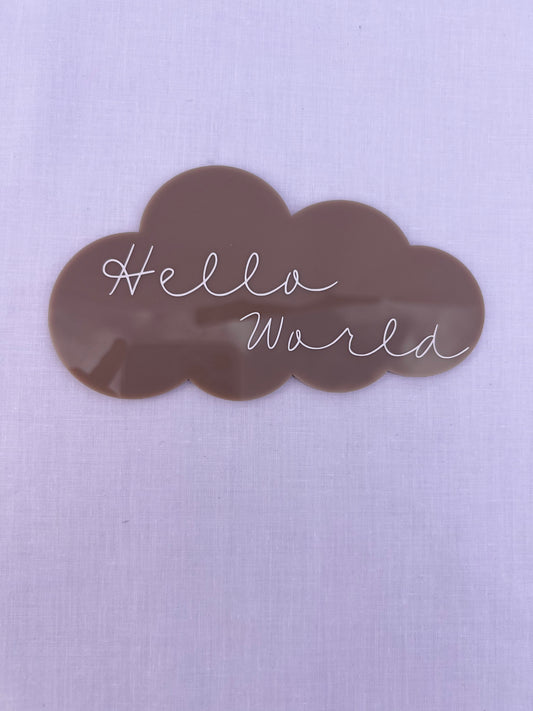 Cloud Baby Announcement Plaque